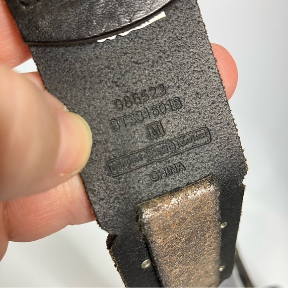 Genuine Leather patchwork belt metallic size medium - Picture 3 of 3